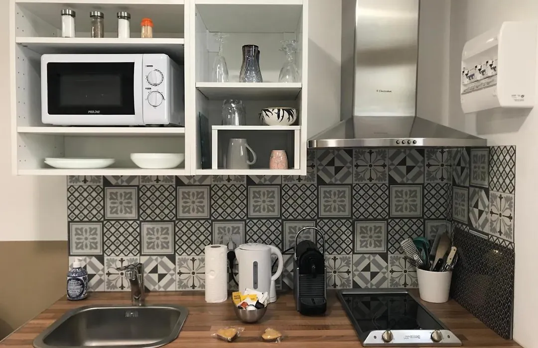 Studette de 17m2 avec parking privé gratuit Climatisation et petite cuisine-1